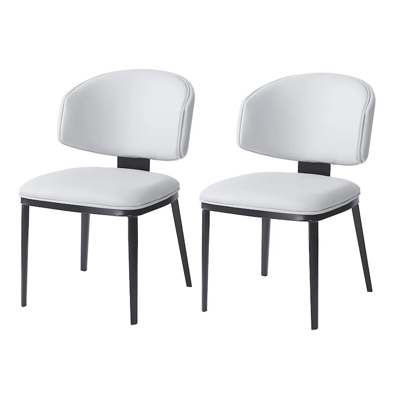 '- PU Leather Upholstered Dining Chairs