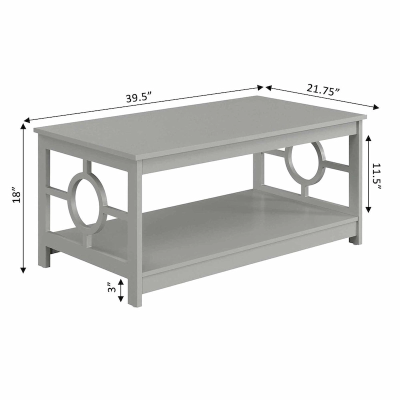 Convenience Concepts Ring Coffee Table with Shelf