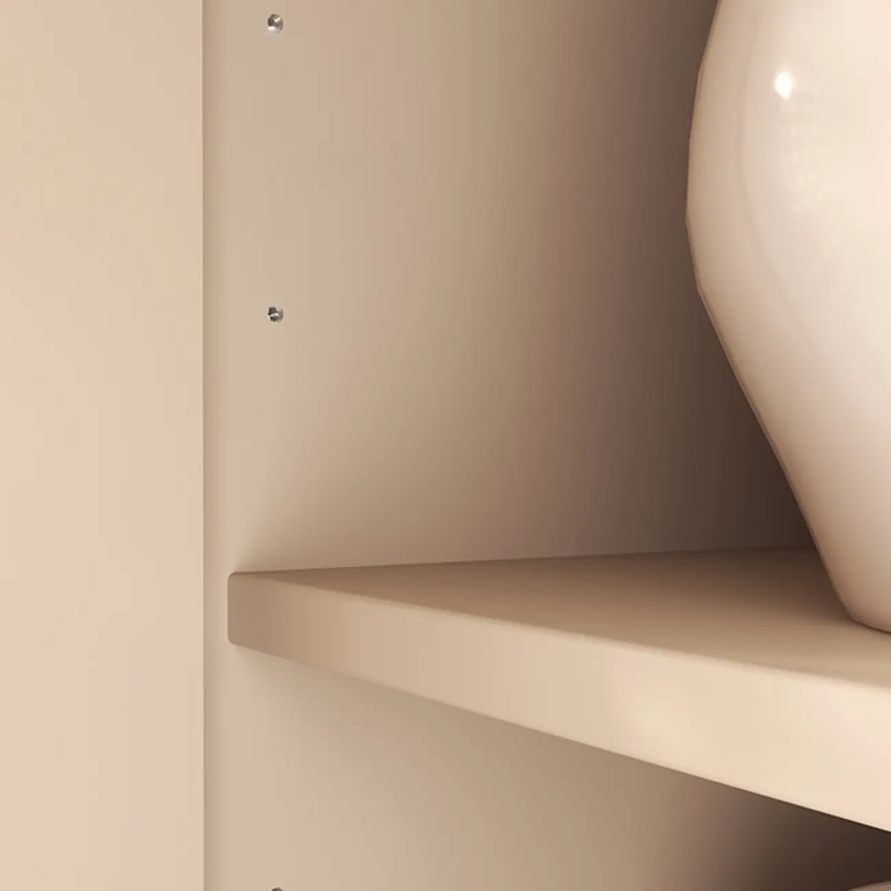 Coffee Solid Wood Shoe Cabinet with Adjustable Shelves