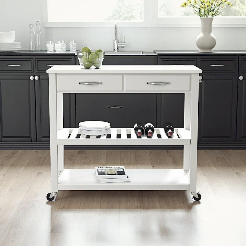 Crosley Full Size Granite Top Kitchen Prep Cart - 43W x 17D x 35H