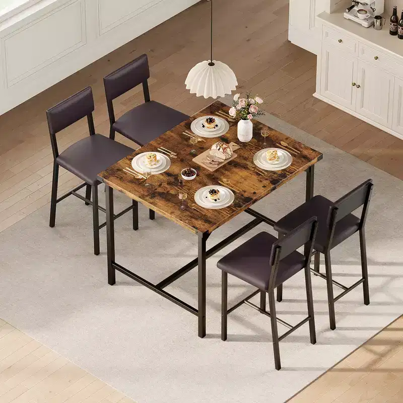 Bar Dining Table Set, Modern Dining Furniture, Dining Room Furniture, Durable Construction, Space-Saving Design