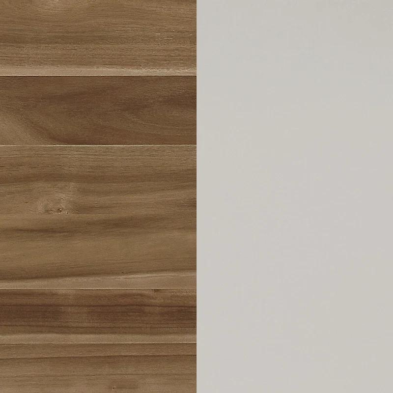 Prospect Natural Acacia and Off White Dining Table with Flared Leg