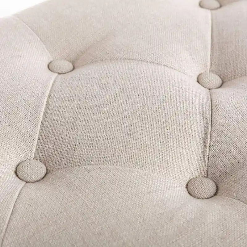 48 Extra-Long Rectangular Tufted Ottoman Bench Seat-Beige