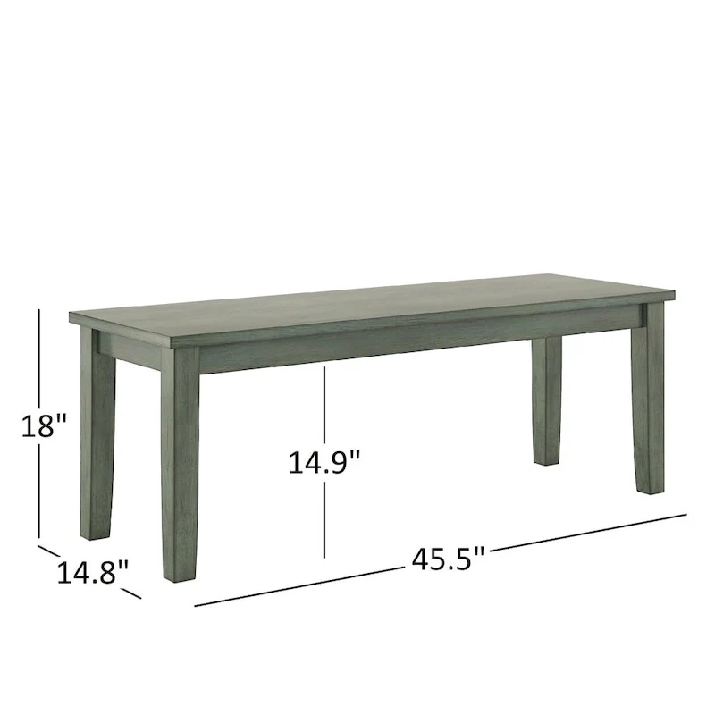 Wilmington II 60-Inch Rectangular Antique Sage Green Dining Set by iNSPIRE Q Classic