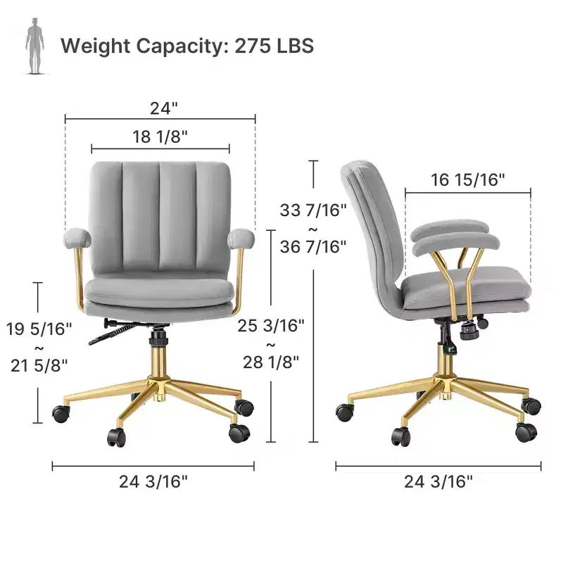 Velvet Soft Cushion Office Chair
