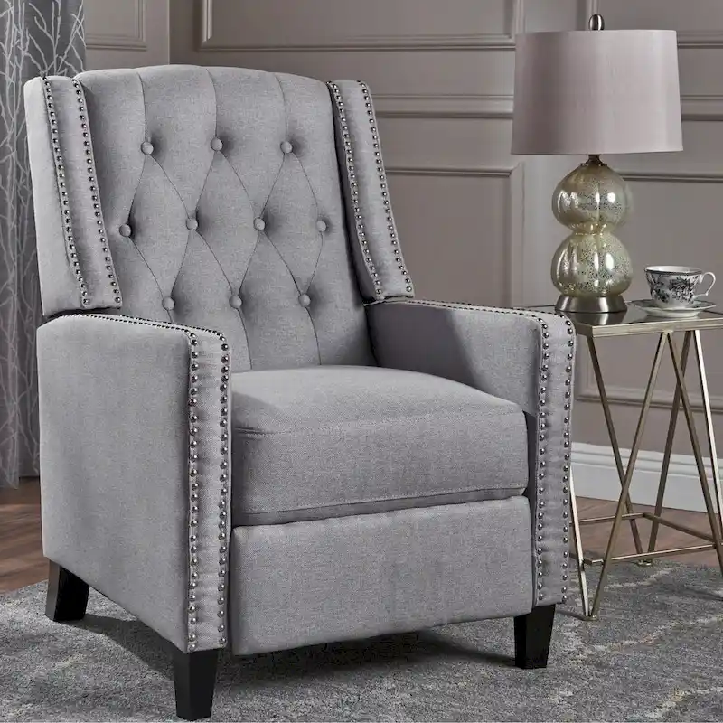 Izidro Tufted Fabric Recliner by Christopher Knight Home