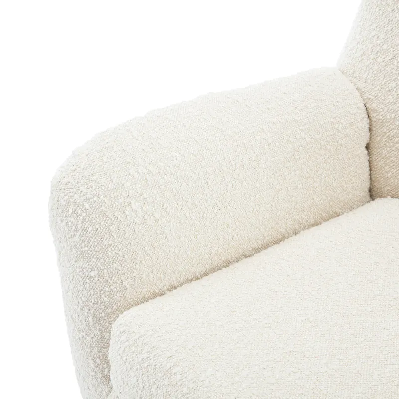 Almond Boucle Wingback Tufted Club Chair by Christopher Knight Home