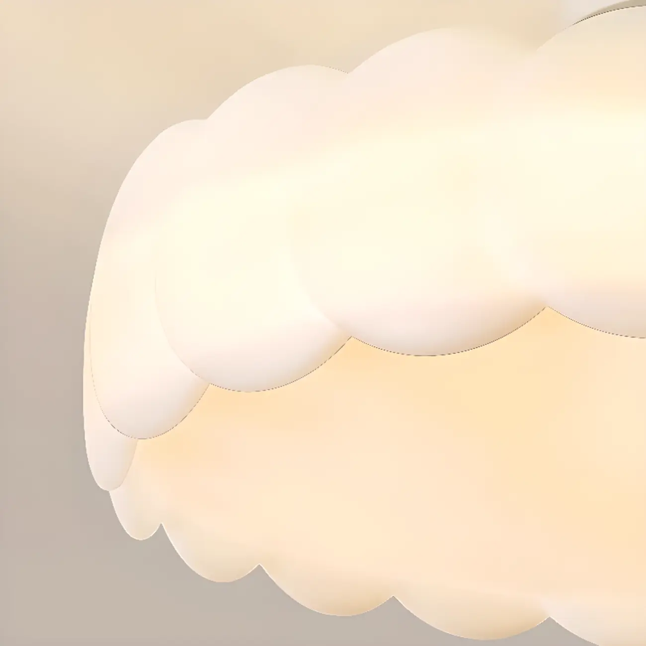 8 Elegant LED Semi Flush Ceiling Light in Natural Finish