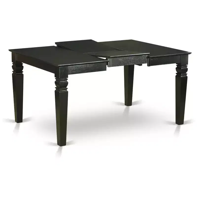 HomeStock on Rectangular Dining Table with 18 in butterfly Leaf