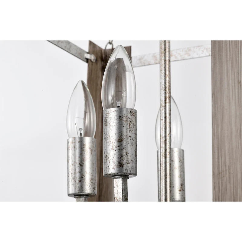 Jenus 13 Inch Antique Farmhouse Box Shape 4 Light Pendant