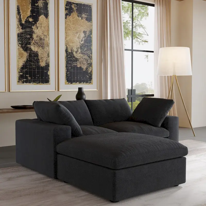 L-Shaped Convertible Modular Sectional Sofa Couch with Storage Seat