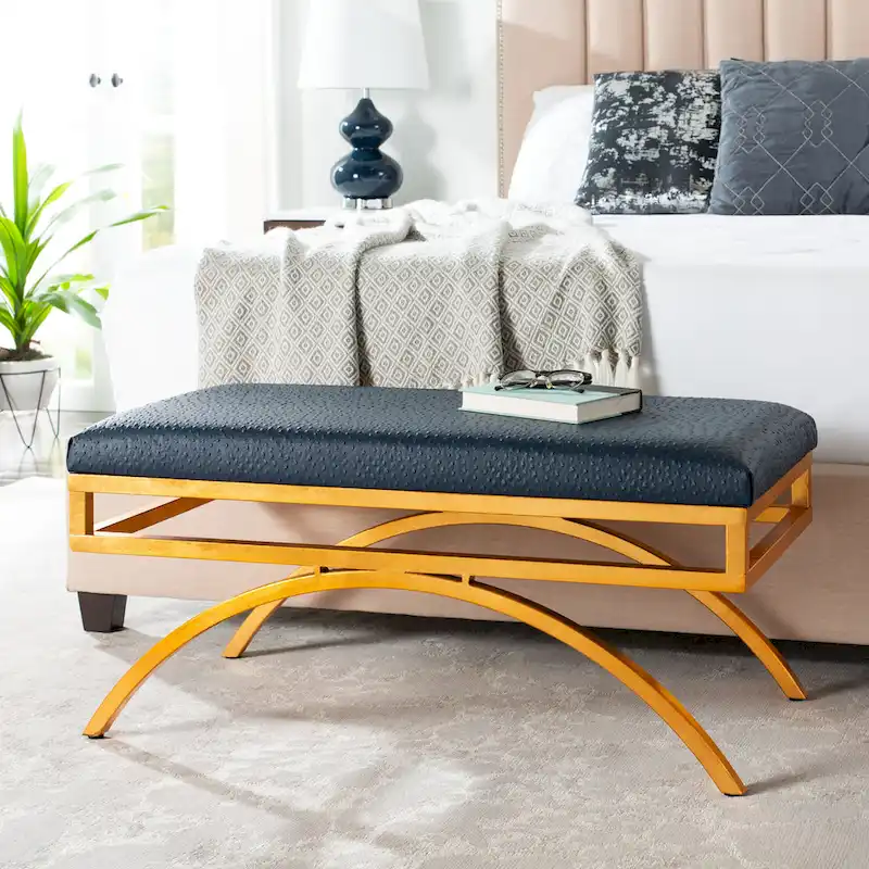 SAFAVIEH Belinda Modern Glam Arc Bench - 38 x 18 x 18.3 - 38Wx18Dx18H