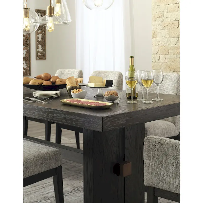 Signature Design by Ashley Burkhaus Dark Brown 10-Piece Dining Package