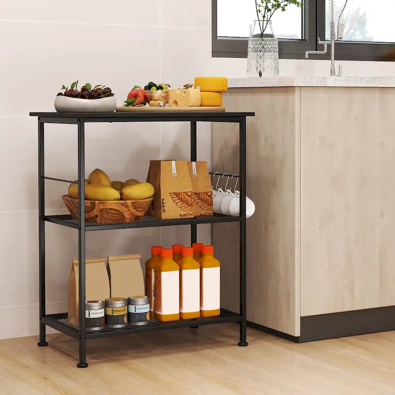 3-Tier Kitchen Serving Cart Utility Standing Microwave Rack - See Details