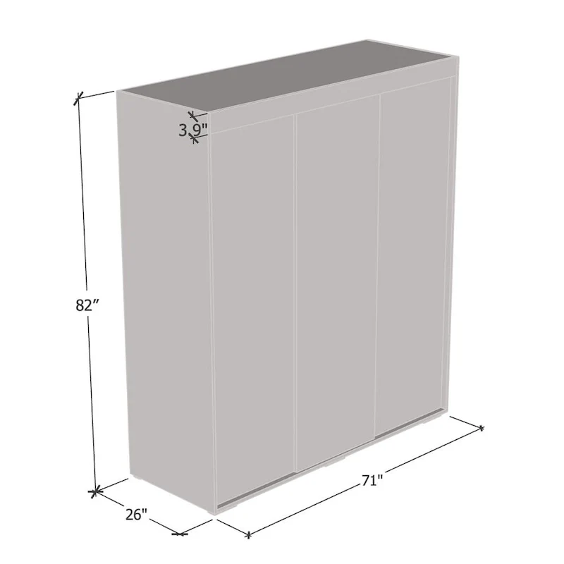 Copper Grove Parasol 71-inch Modern Glossy Armoire