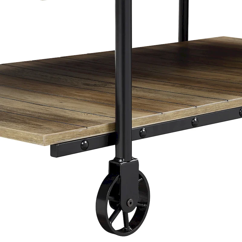 Hyssop Farmhouse 47-inch Metal 1-Shelf Console Table by Furniture of America