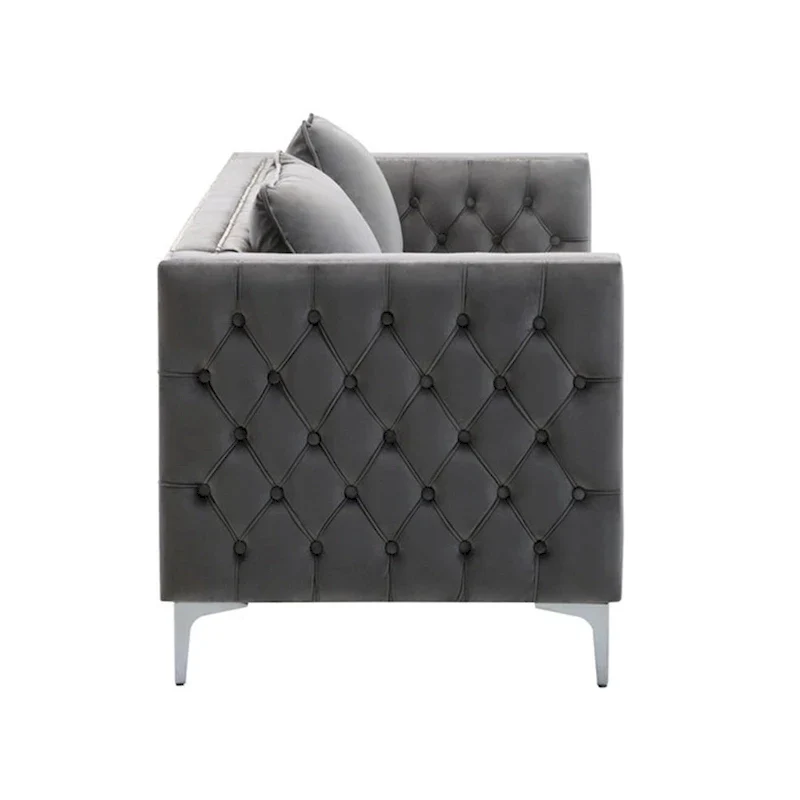 Velvet Fabric Sofa Loveseat Living Room Set