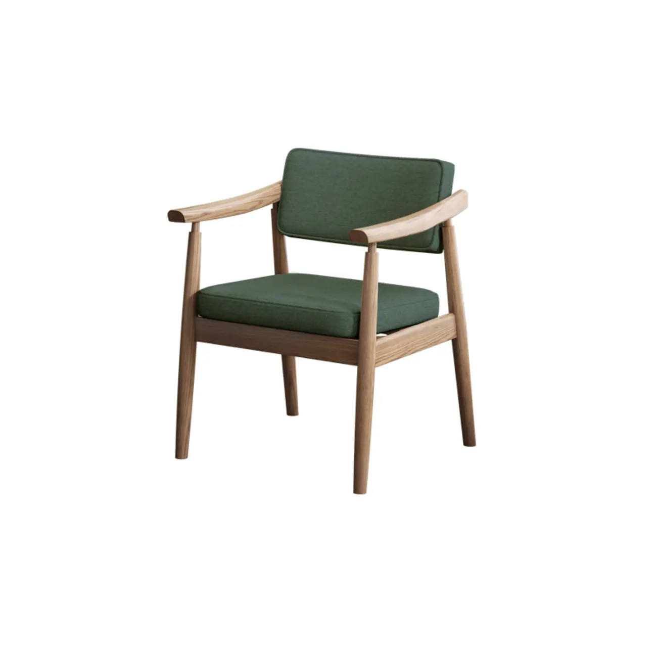 Scandinavian Modern Solid Wood Upholstered Dining Chair