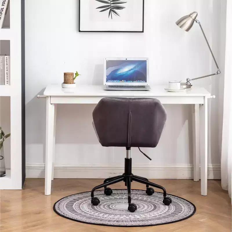 Roundhill Furniture Eldon Diamond Tufted Adjustable Swivel Office Chair, Gray