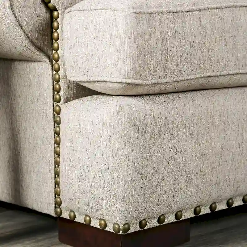 Furniture of America Jula Traditional Linen 2-piece Sofa Set