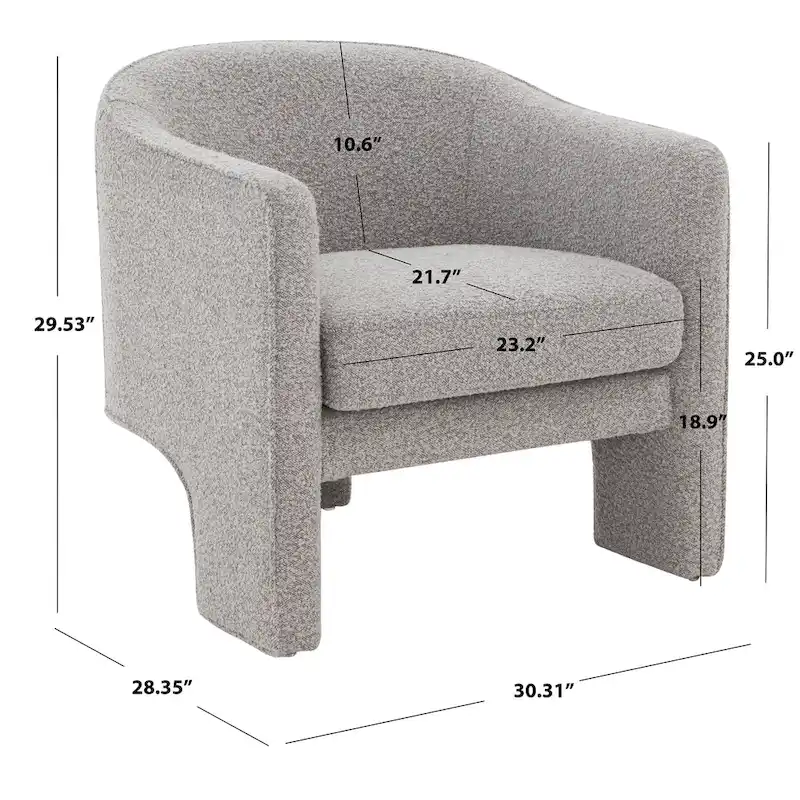 Evchen Velvet Accent Chair - 30 W x 28 L x 30 H