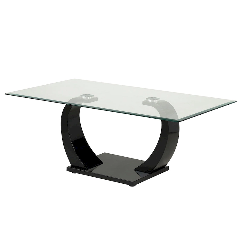 Cres Glam Glasstop 3-Piece Coffee Table Set by Furniture of America