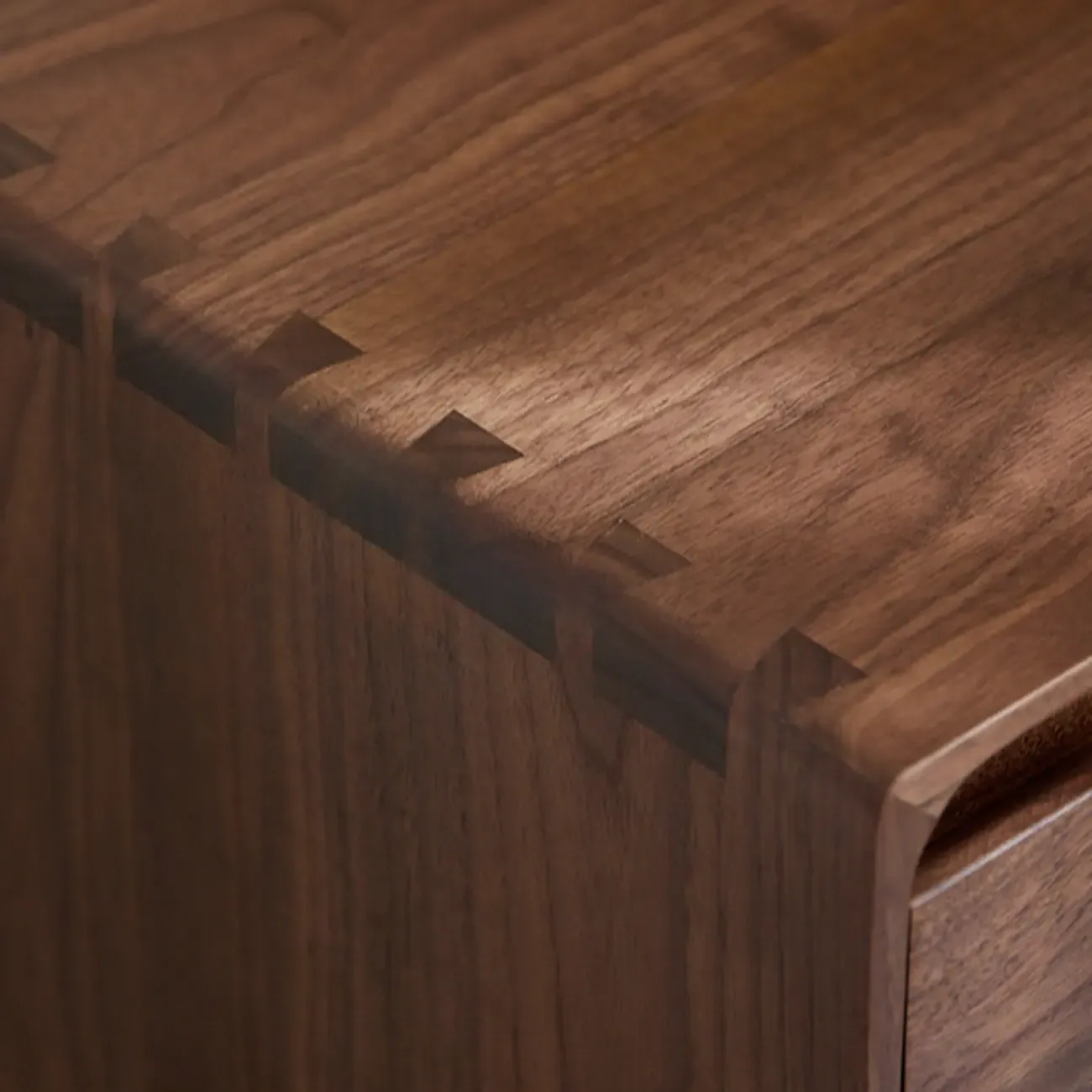 Compact Modern Wood Drawer Nightstand