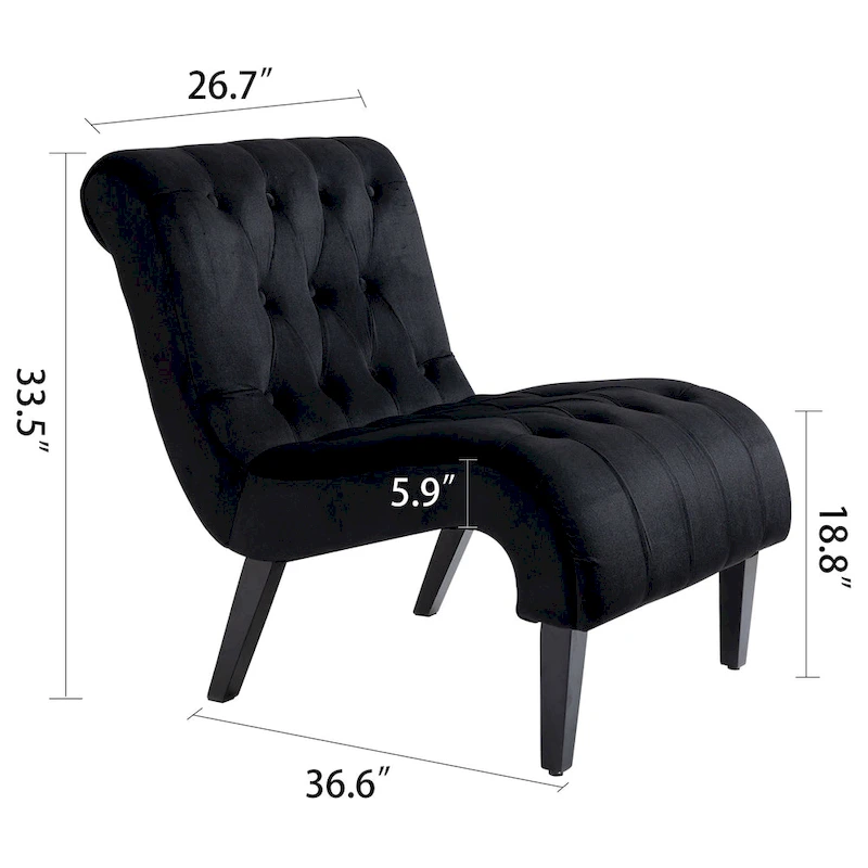AVAWING Armless Accent Upholstered Lounge Chair