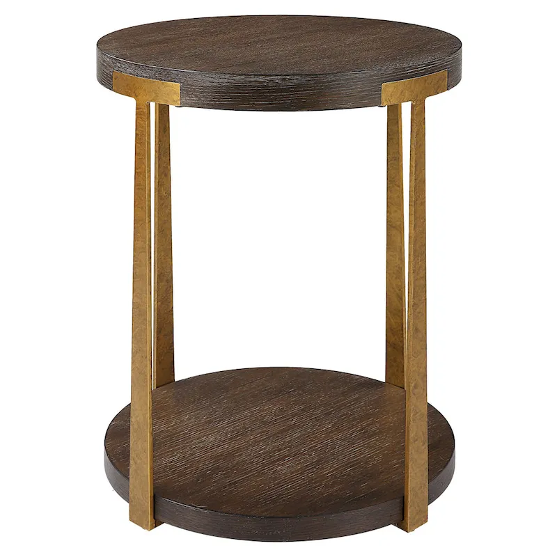 Palisade Round Wood Side Table - 19 W X 24 H X 19 D (in)