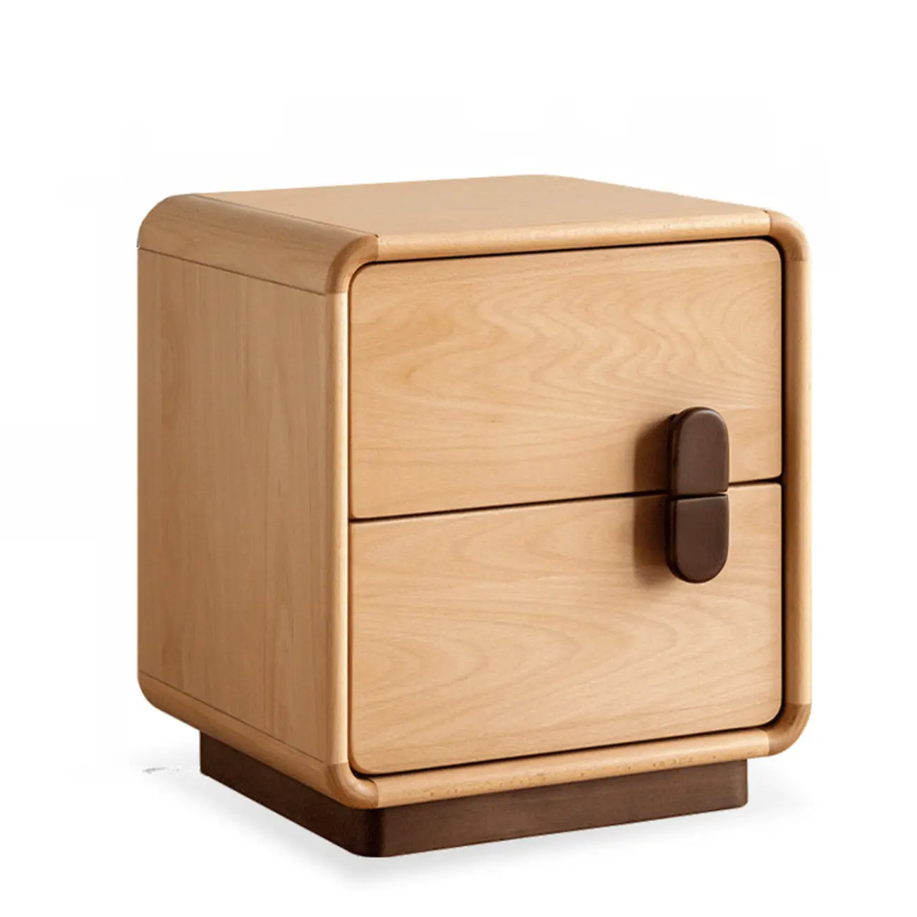 Cubic Modern 2-Drawer Wood Small Nightstand