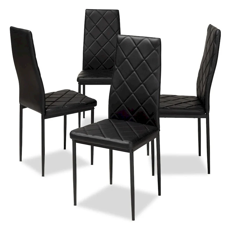 Modern Faux Leather Dining Chair 4-Piece Set