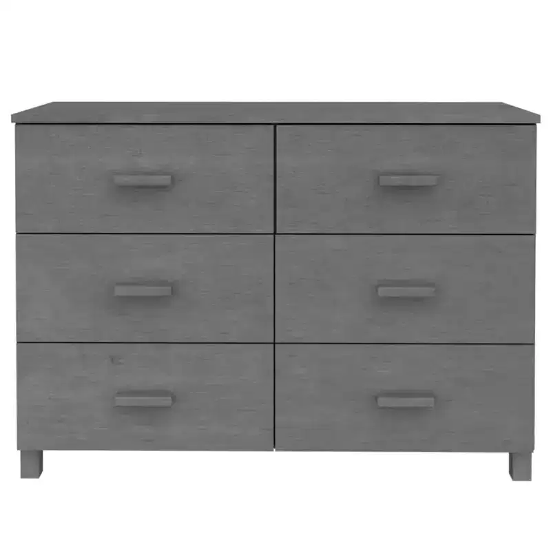 vidaXL HAMAR Dresser Dark Gray 44.5x15.7x31.5 Solid Wood Pine