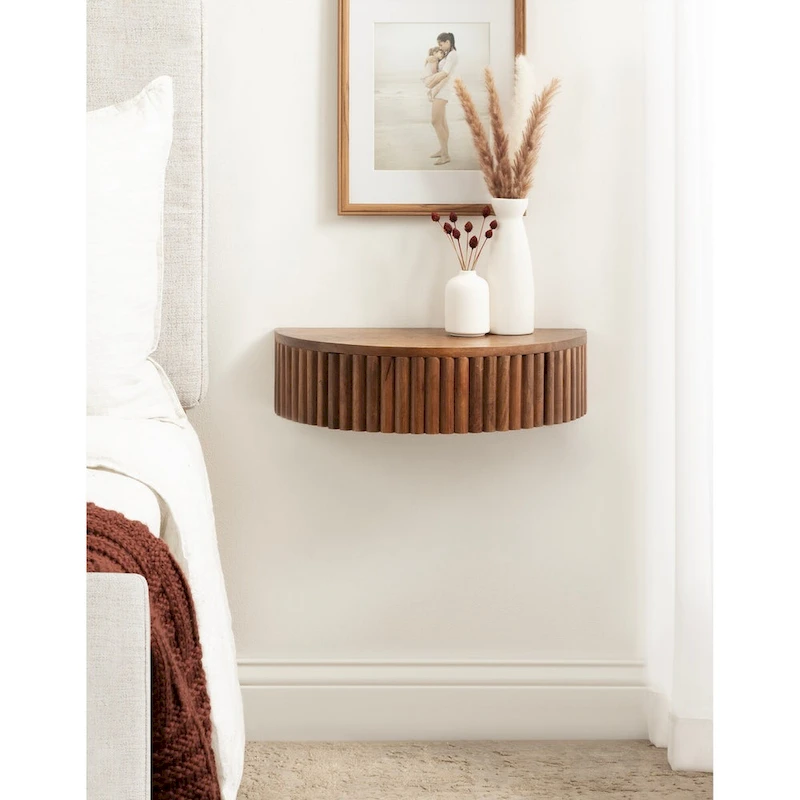 Kate and Laurel Reid Ribbed Floating Side Table