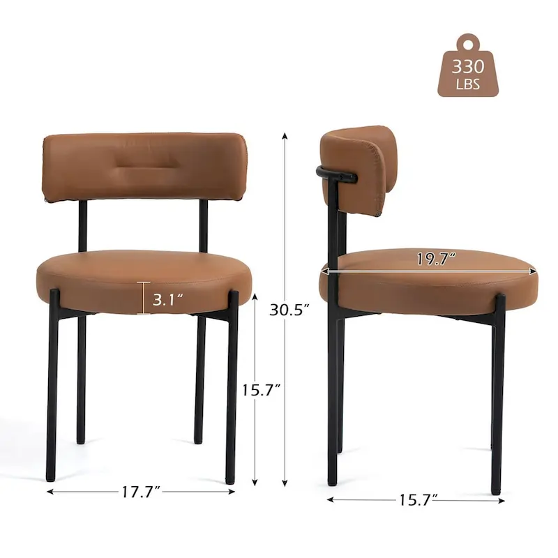 AVAWING Dining Chairs Mid-Century Modern Kitchen Chairs Set of 2