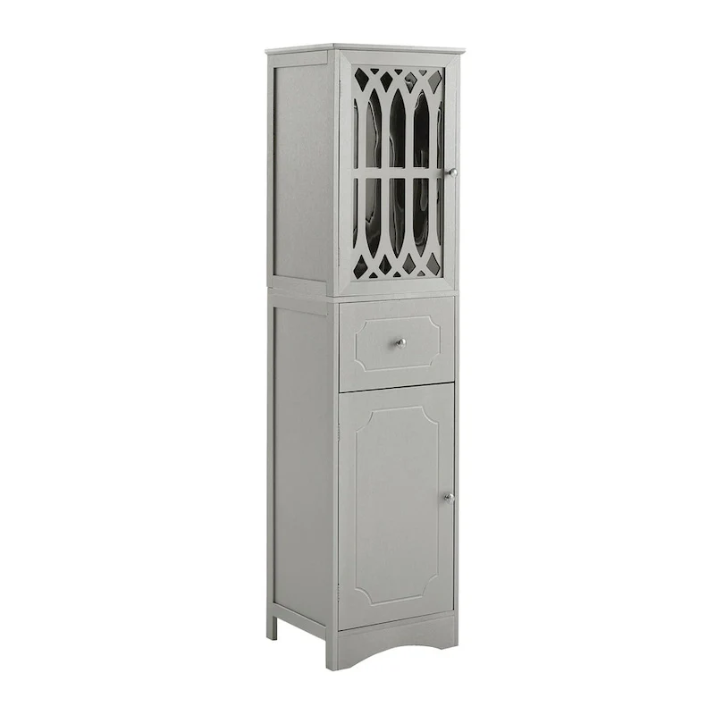64 Tall Freestanding Bathroom Cabinet with Drawer and Adjustable Shelf