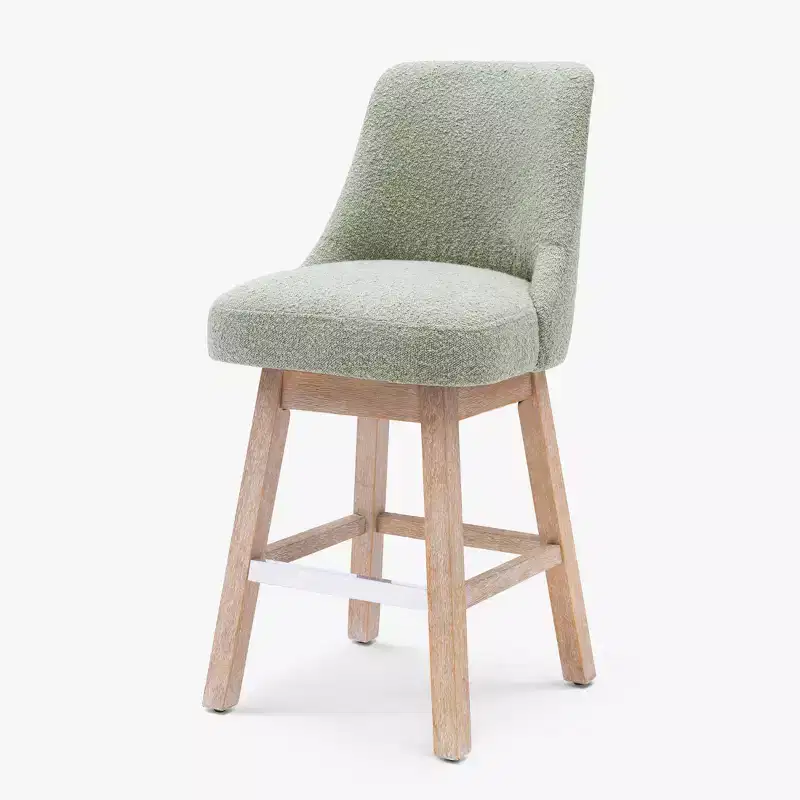 WestinTrends 26 Upholstered Swivel Counter Height Bar Stool, Desert Sage