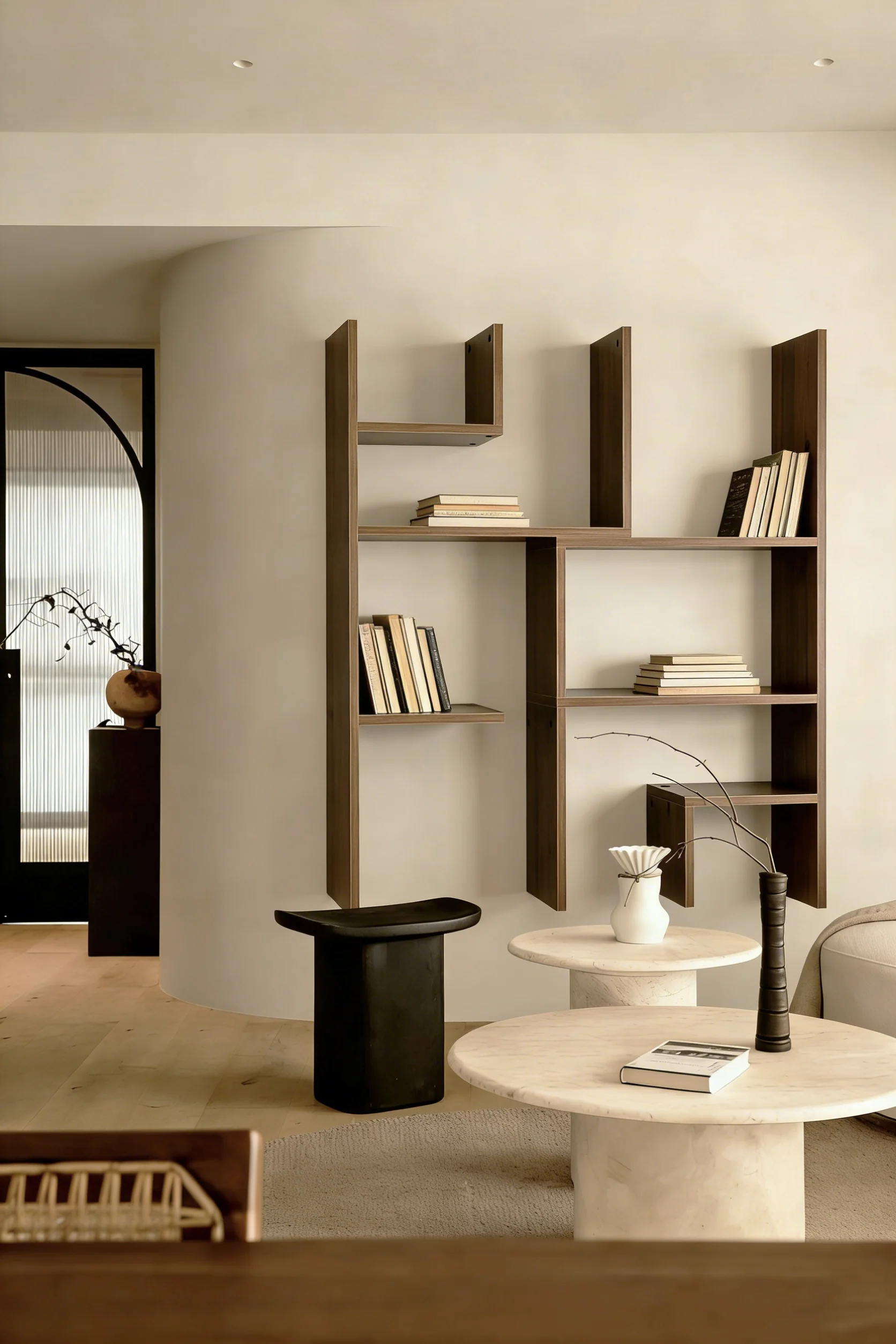 Rustic Brown Adjustable Desktop Bookshelf Organizer