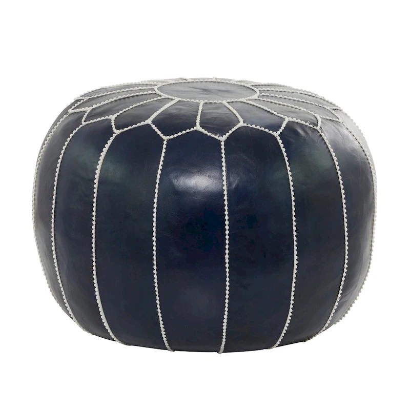 Leather Bohemian Pouf