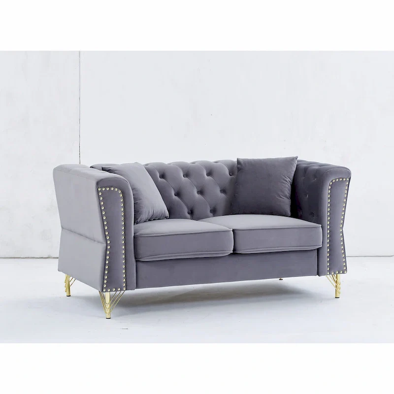 60.2 Chesterfield Velvet Sofa