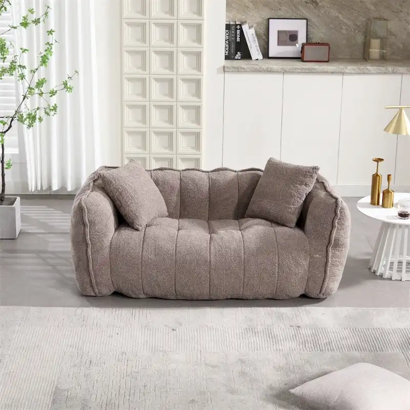 Modern Chenille Recliner Sofa with High Resilience Foam