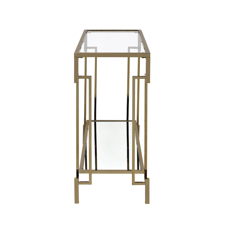 Yout Glam 43-inch Glass Top 1-Shelf Sofa Table by Furniture of America