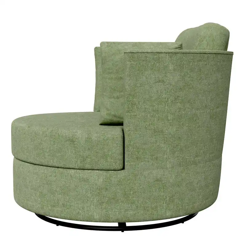 Chenille Swivel 34.7 Wide Soft Modern Upholstered Accent Chair