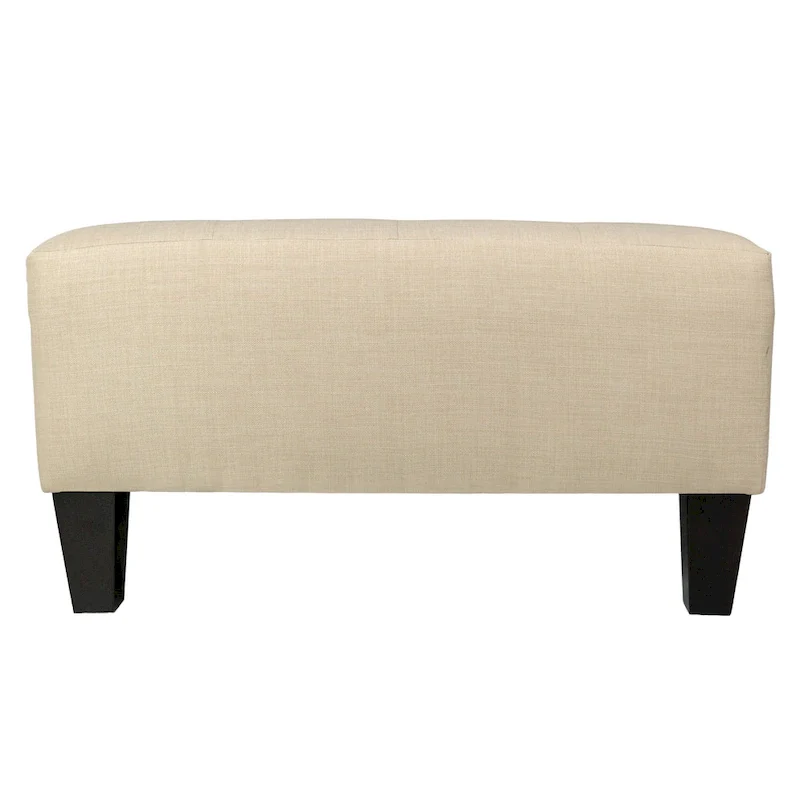 Button Tufted Upholstered Square Ottoman - 34 Inch