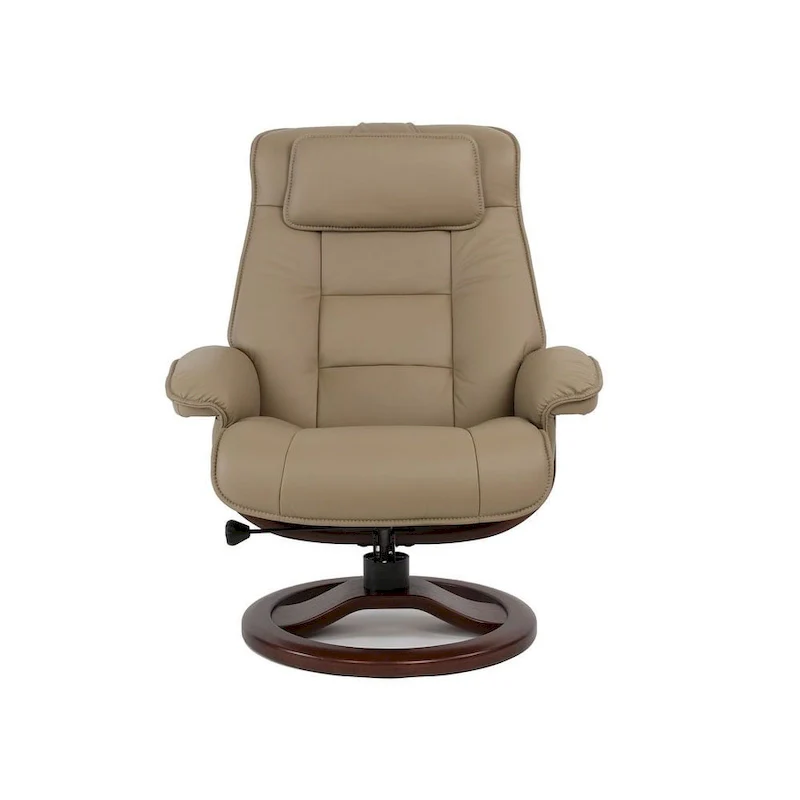 Leather Recliner and Ottoman