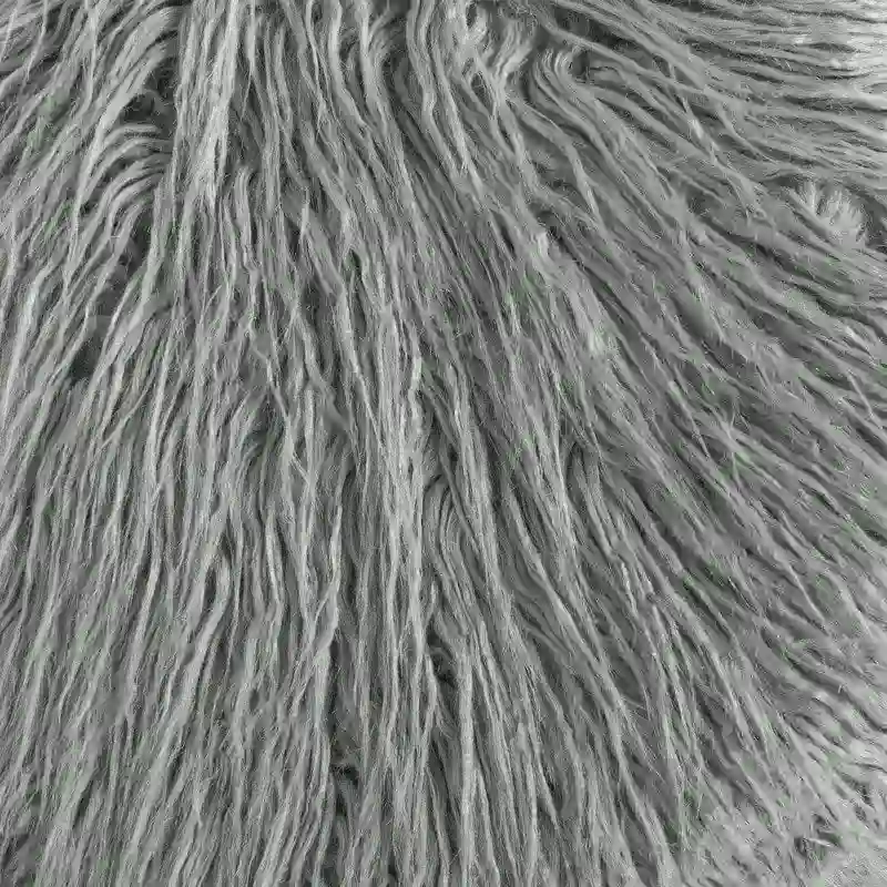 Adeco Vanity Stool Chair Soft Furry Footrest Stool Make Up Ottoman