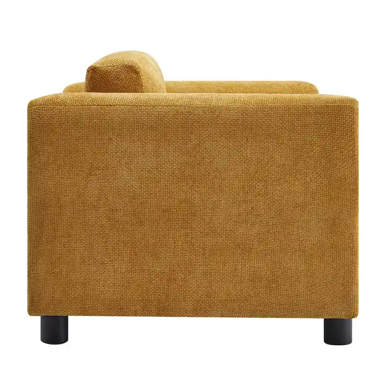 45.5 Woven Velvet Fabric Accent Chair with High-Density Cushion