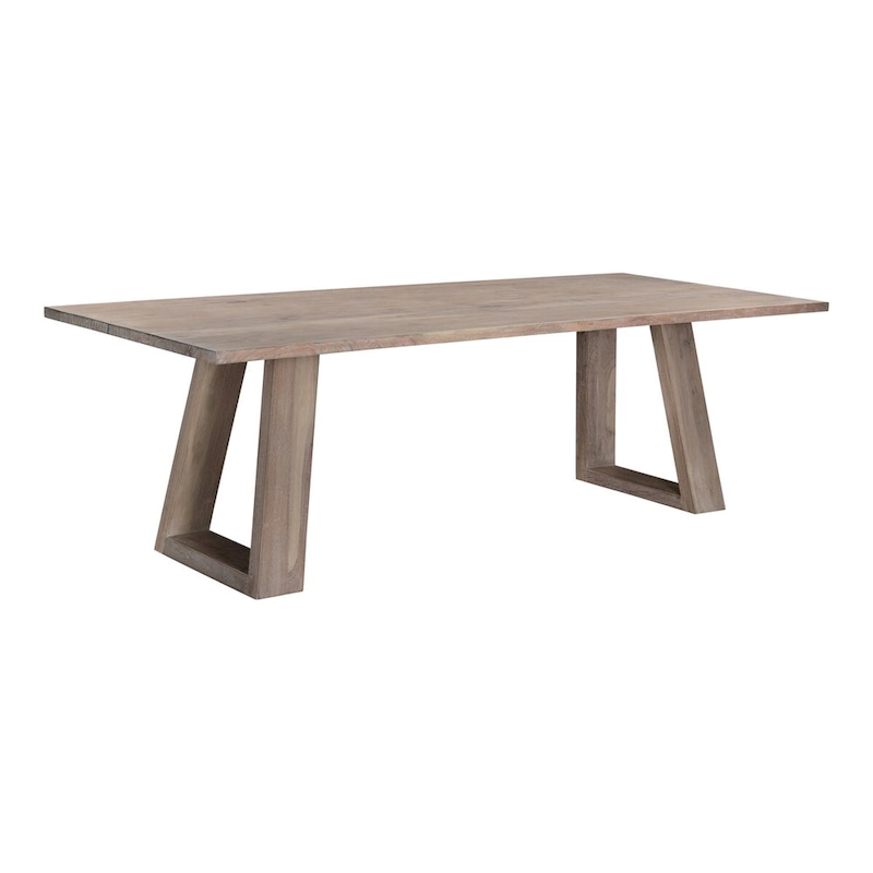 Aurelle Home Tina Modern Solid Acacia Wood Dining Table
