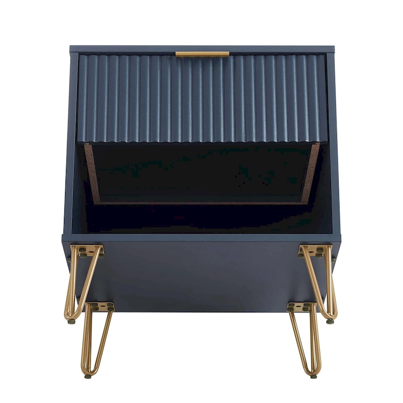 Manhattan Comfort Dumbo Mid Century Nightstand with 1 Drawer