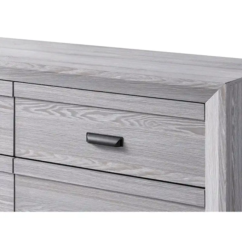 Essa 5 Piece Gray Panel Bedroom Set