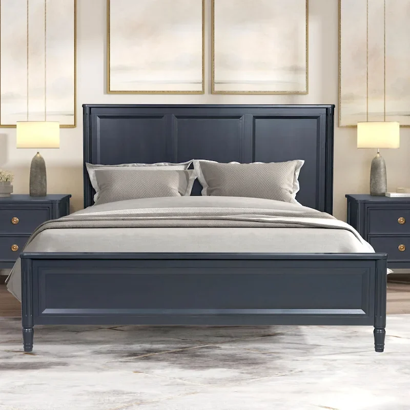 Furniture of America Arlena Classic Modern Solid Wood Panel Bed